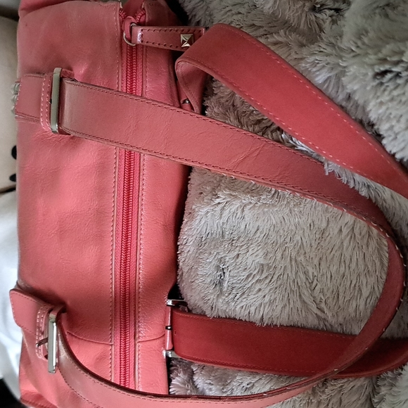 Franco Sarto Coral pebbled leather hand/shoulder bag silver hardware. Final SALE - Picture 10 of 10